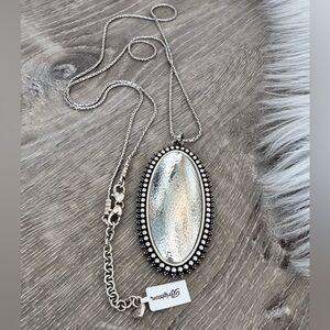 💞BRIGHTON Rare Telluride Convertible Long Statement Necklace Hammered Pendant